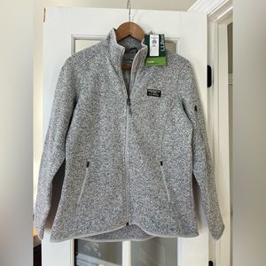 NWT L.L. Bean Women’s Pewter/Gray Sweater Fleece Medium